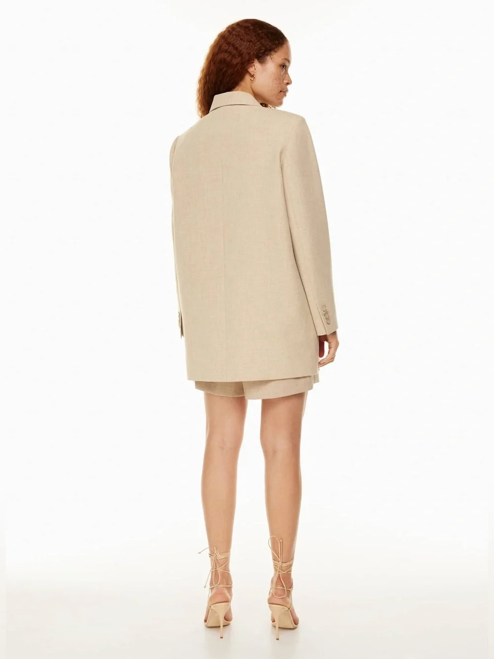 Wilfred Aritzia - Cherrelle Blazer - Heather Oat Beige - Size 6 - Good Condition